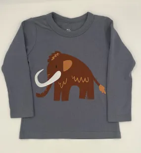 12 M Long Sleeve Tee - Woolly Mammoth Blue