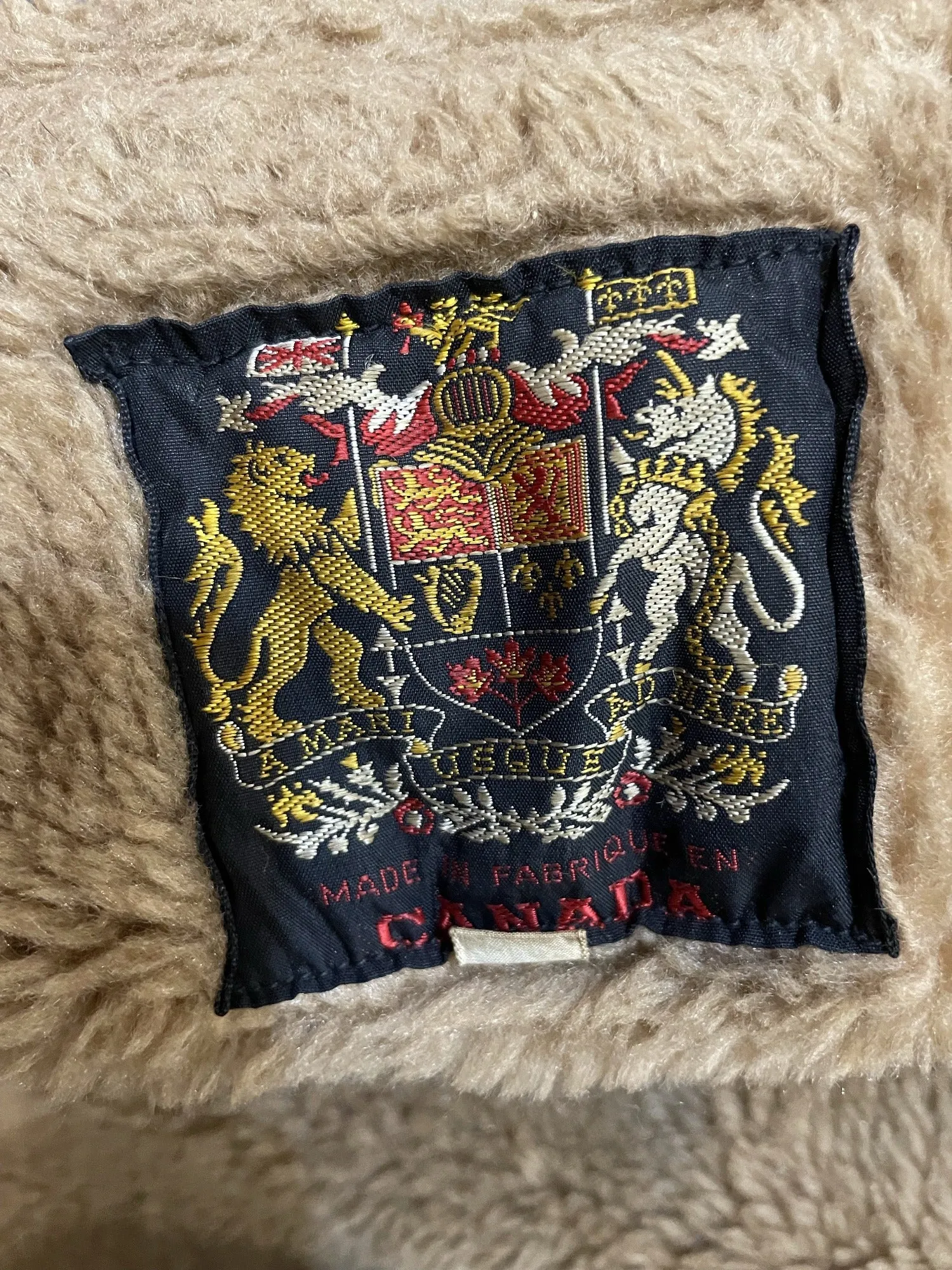 1970s Canadian Sherpa Lined Double Breasted Brown Corduroy Driving Coat - Size XL