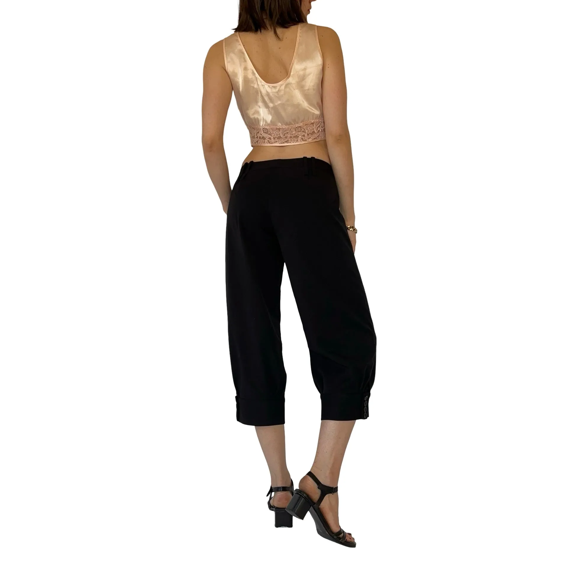 2000s Noir Trouser Capris (XS)
