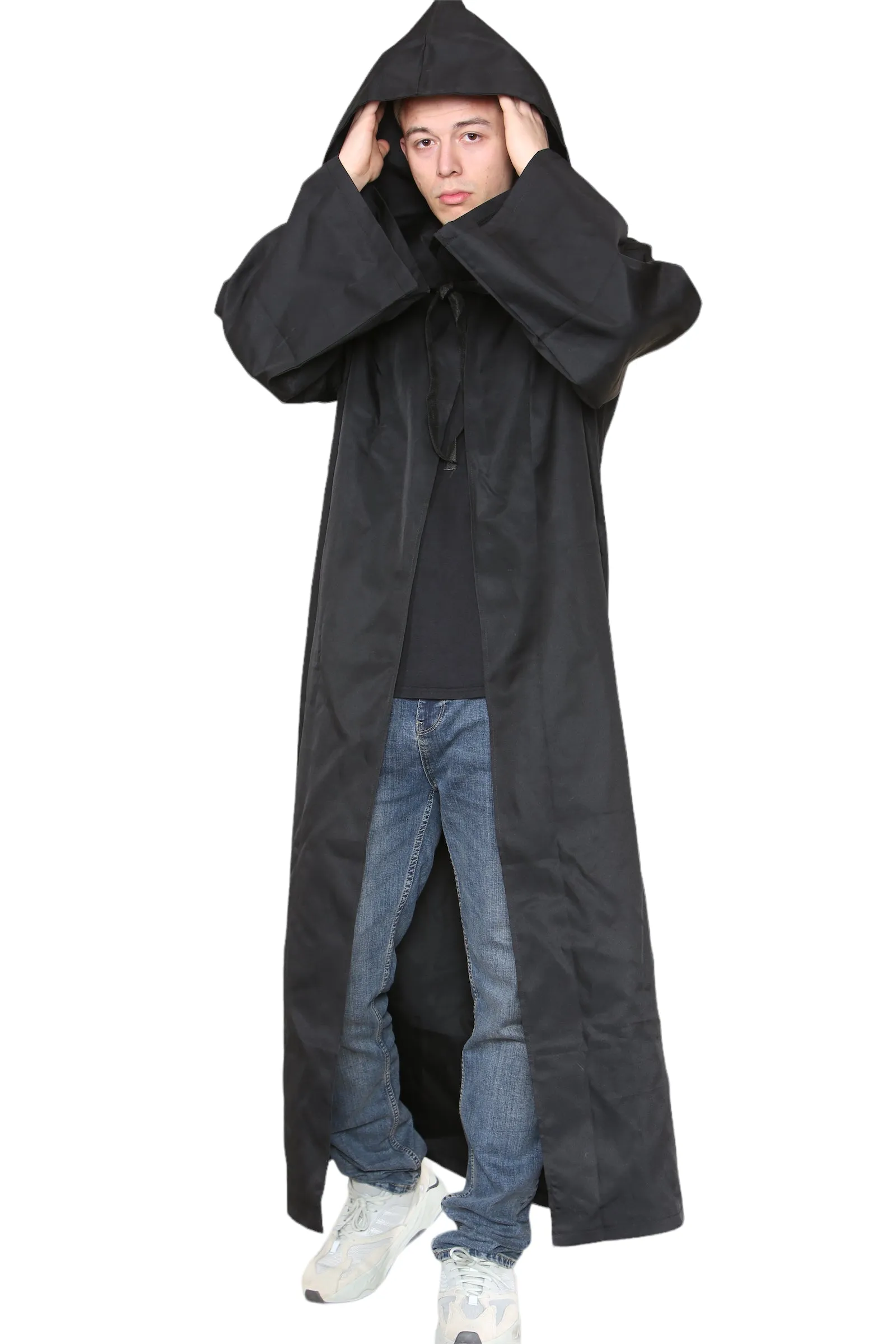 Adult Medieval Tunic Hooded Robe Cosplay Costume Cape