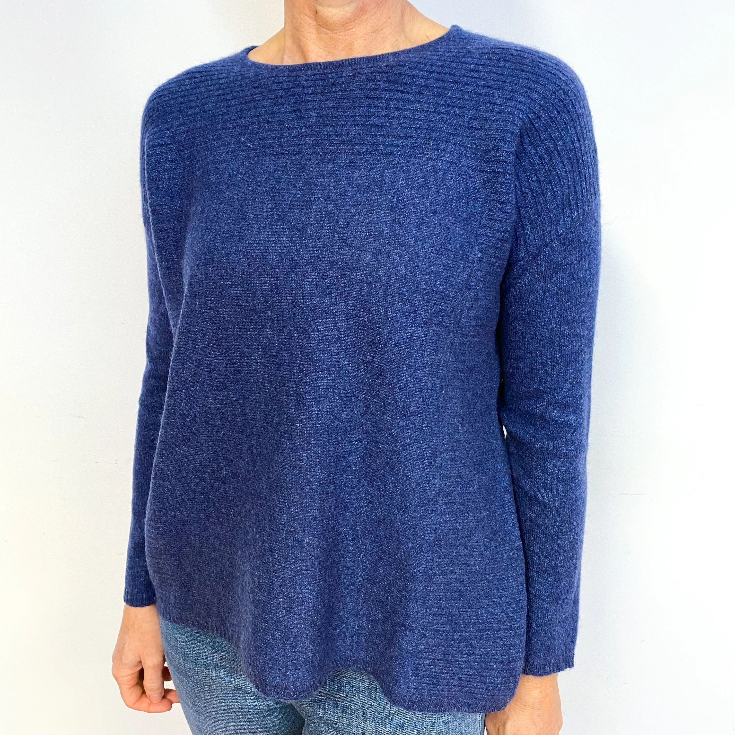 Air Force Blue Cashmere Crew Neck Jumper