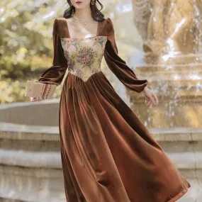 Apricot Preserves and Wildflowers      Dress Kawaii Academia Y2K Cottagecore Coquette Fairycore Dollette Princesscore