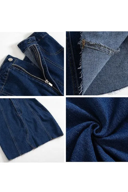 BA839 Strapless Denim Mini Dress