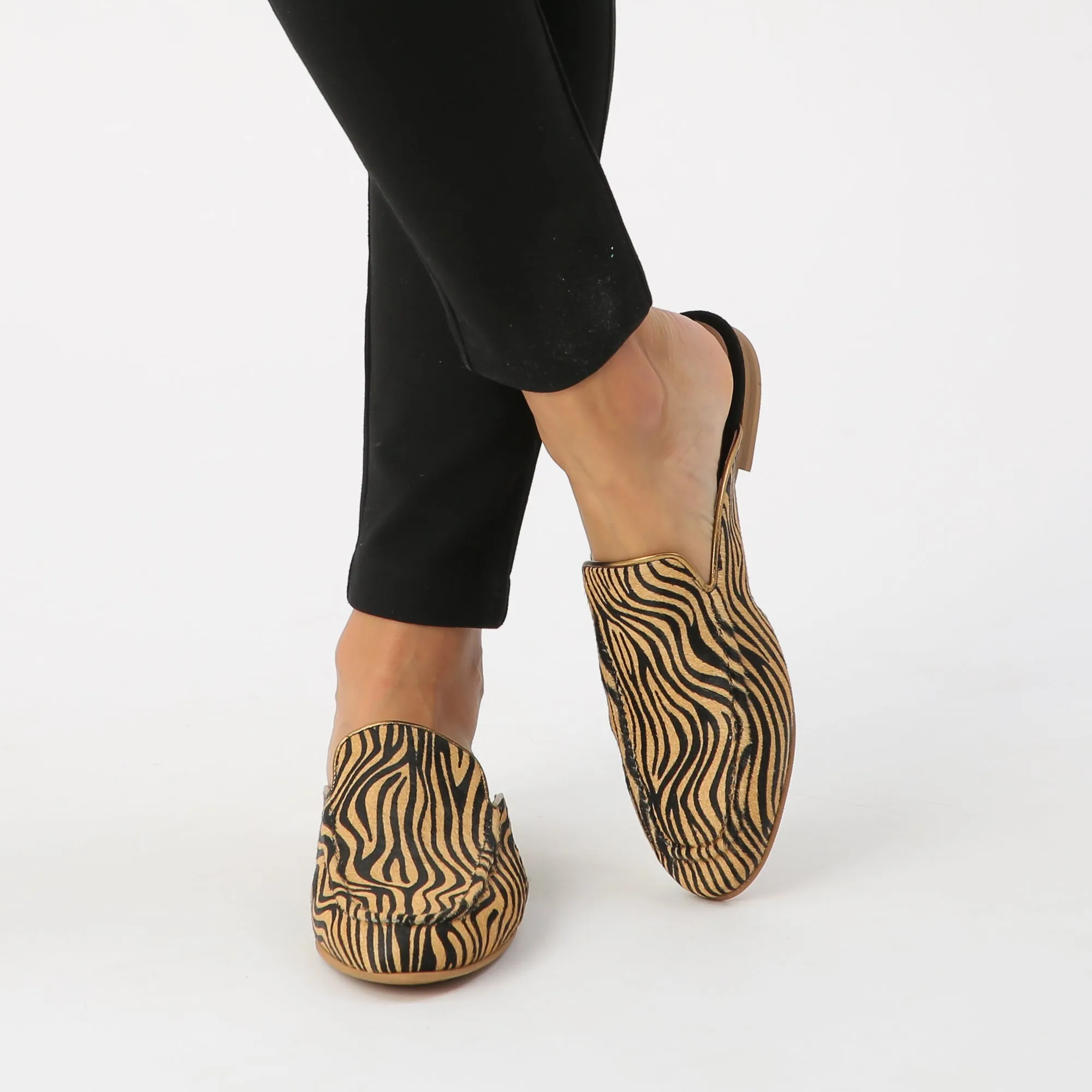 BARBARA slip-on mule - quagga