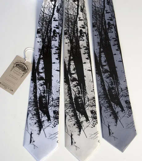 Birch Trees Silk Necktie