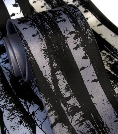 Birch Trees Silk Necktie
