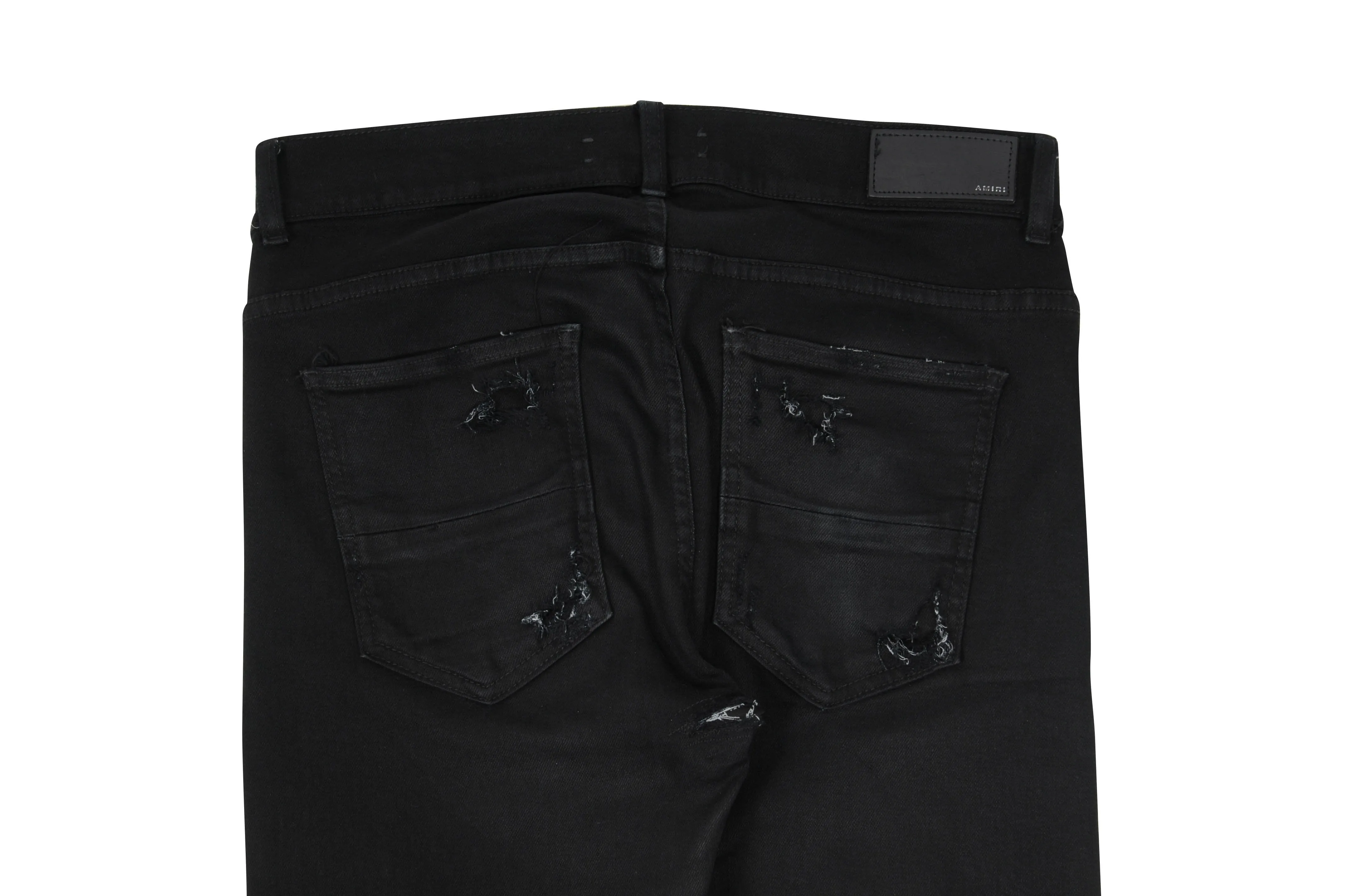 Black MX1 Biker Denim Jeans