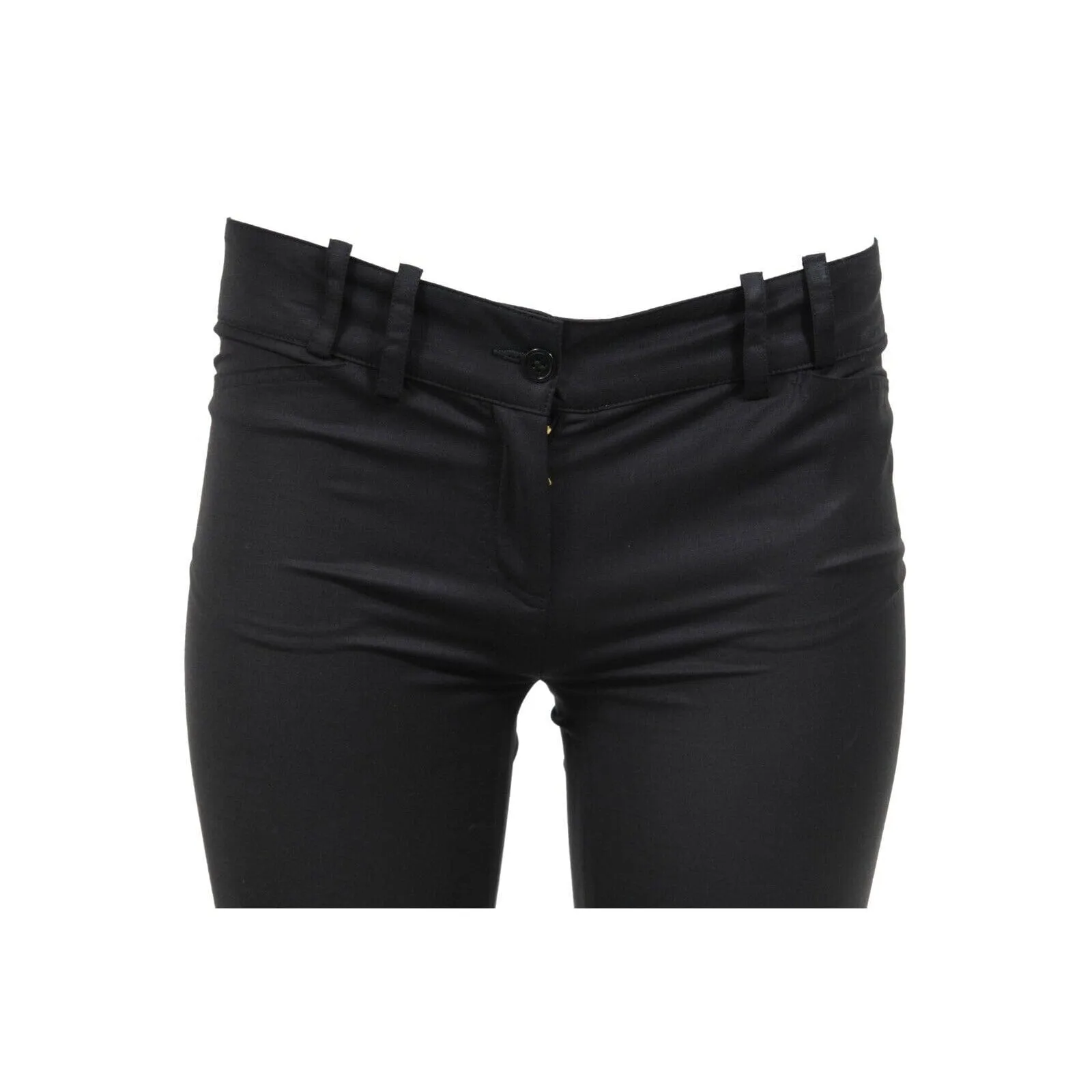 Black Wool Jeans Trousers