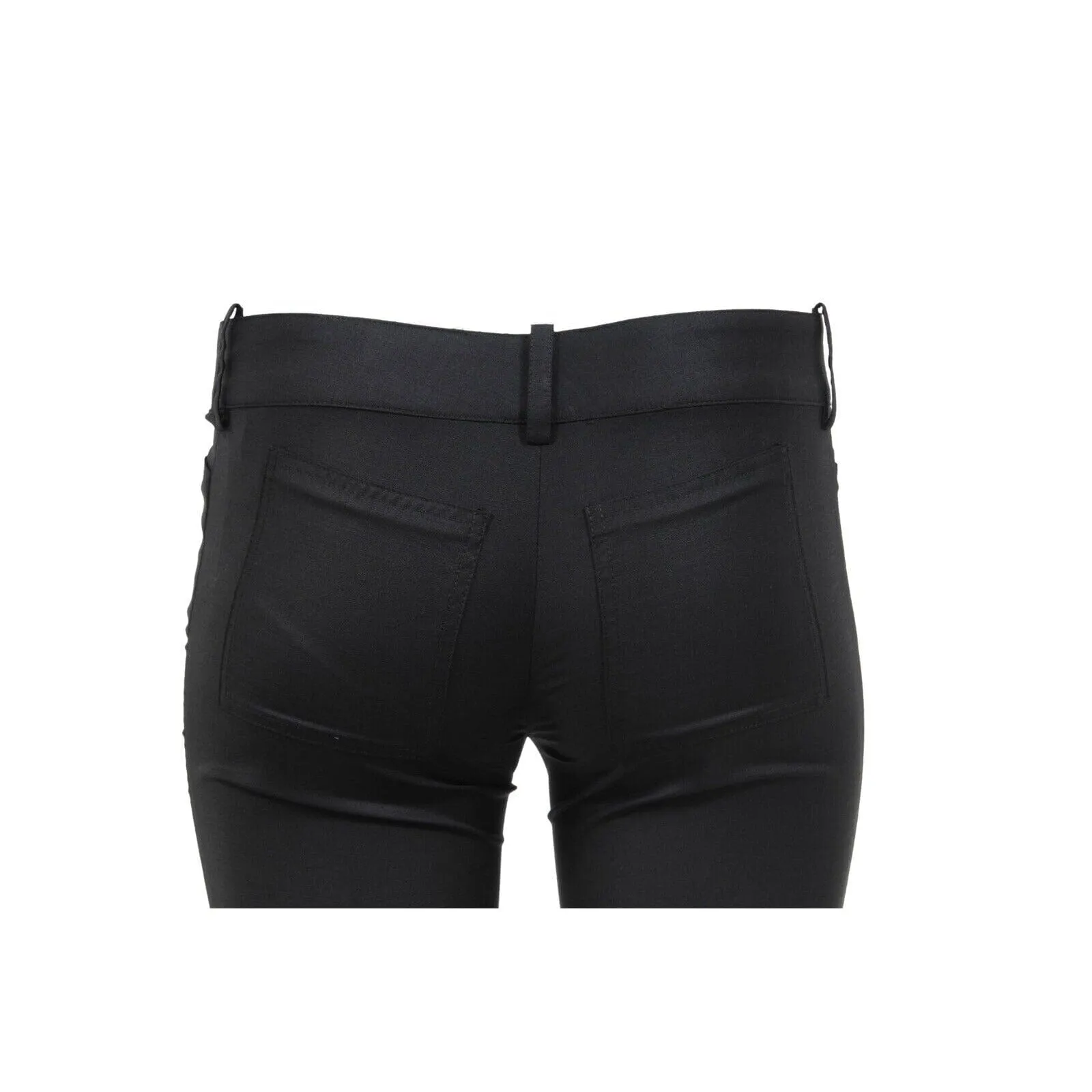 Black Wool Jeans Trousers