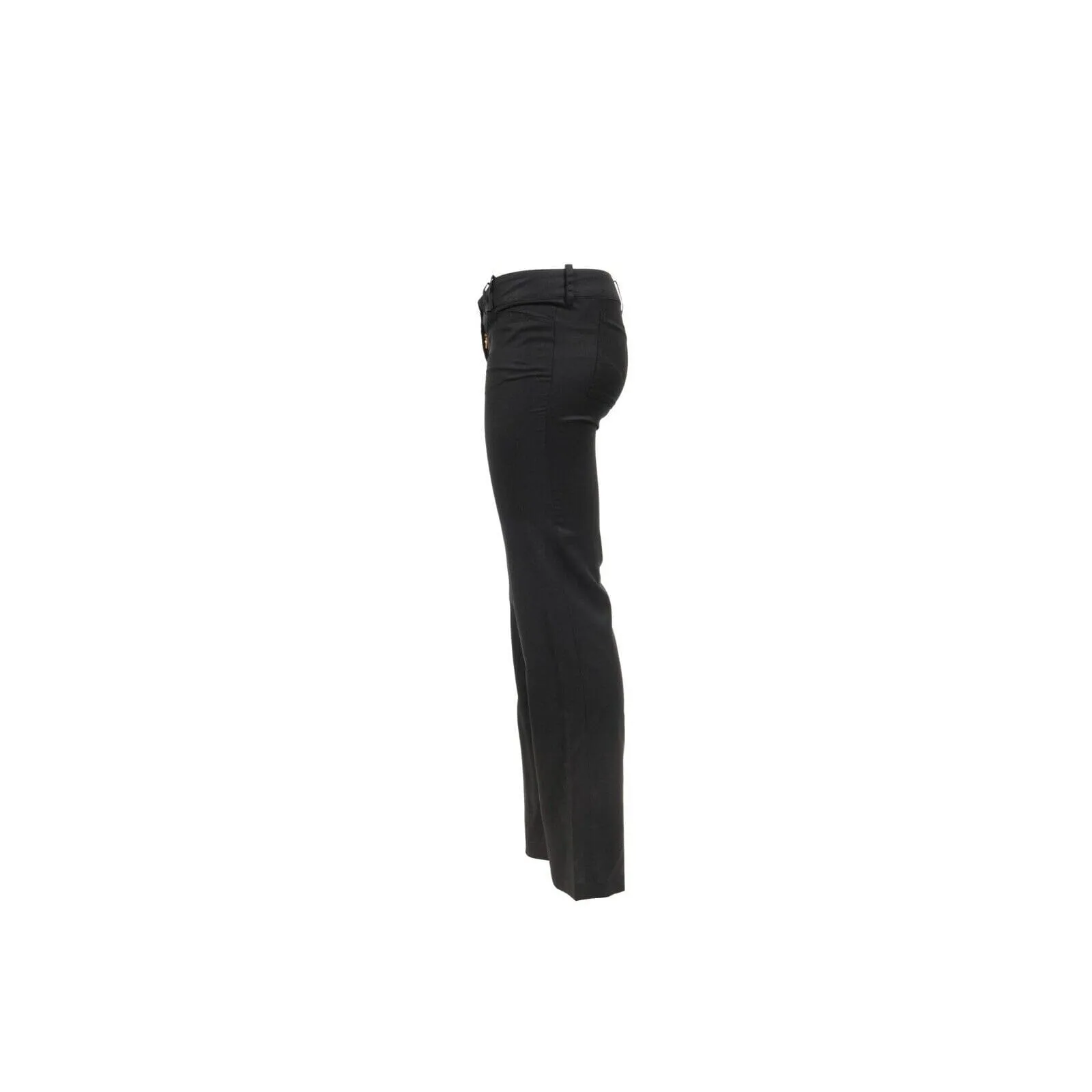 Black Wool Jeans Trousers