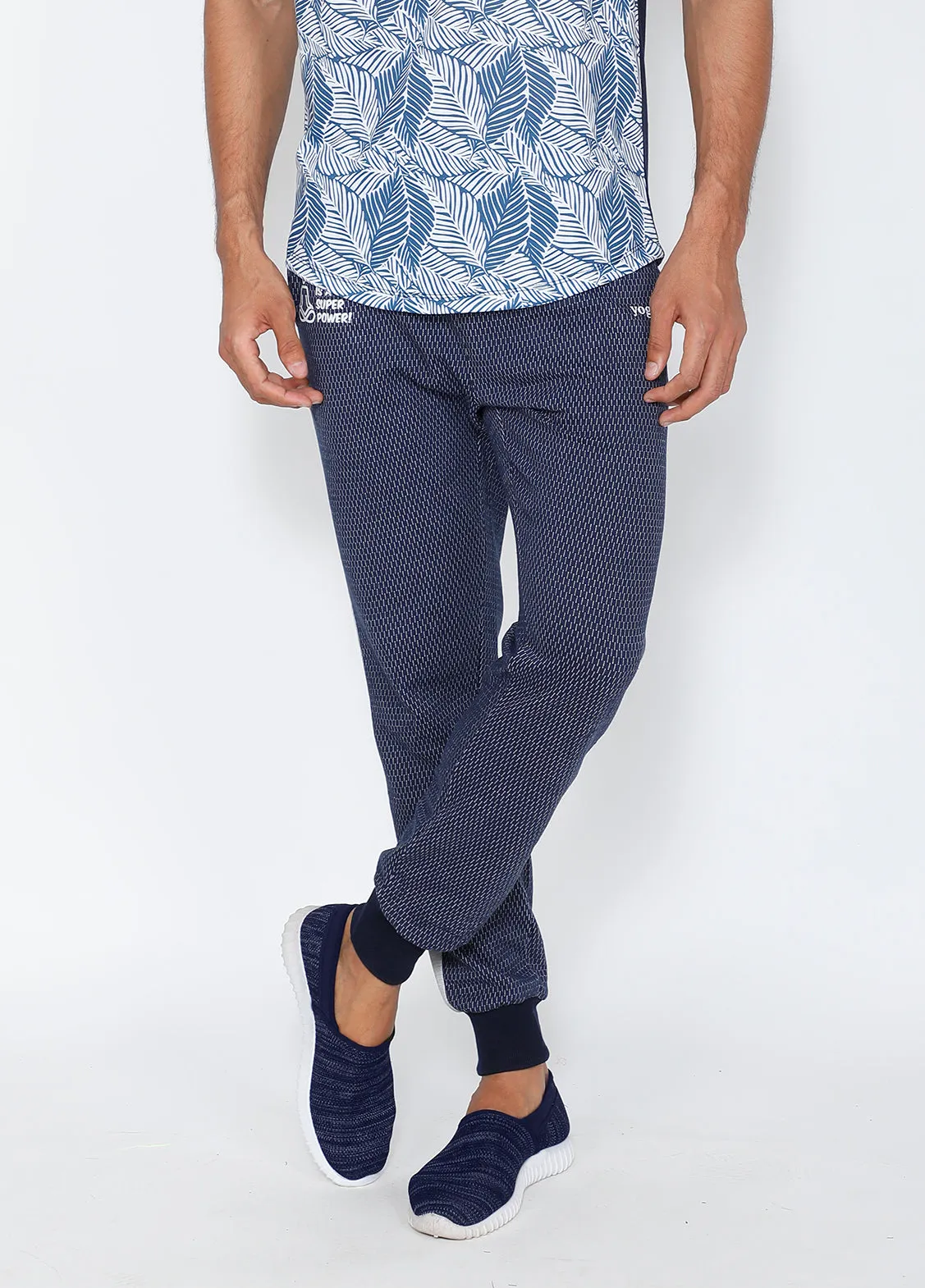 Blue Grey Terry Joggers