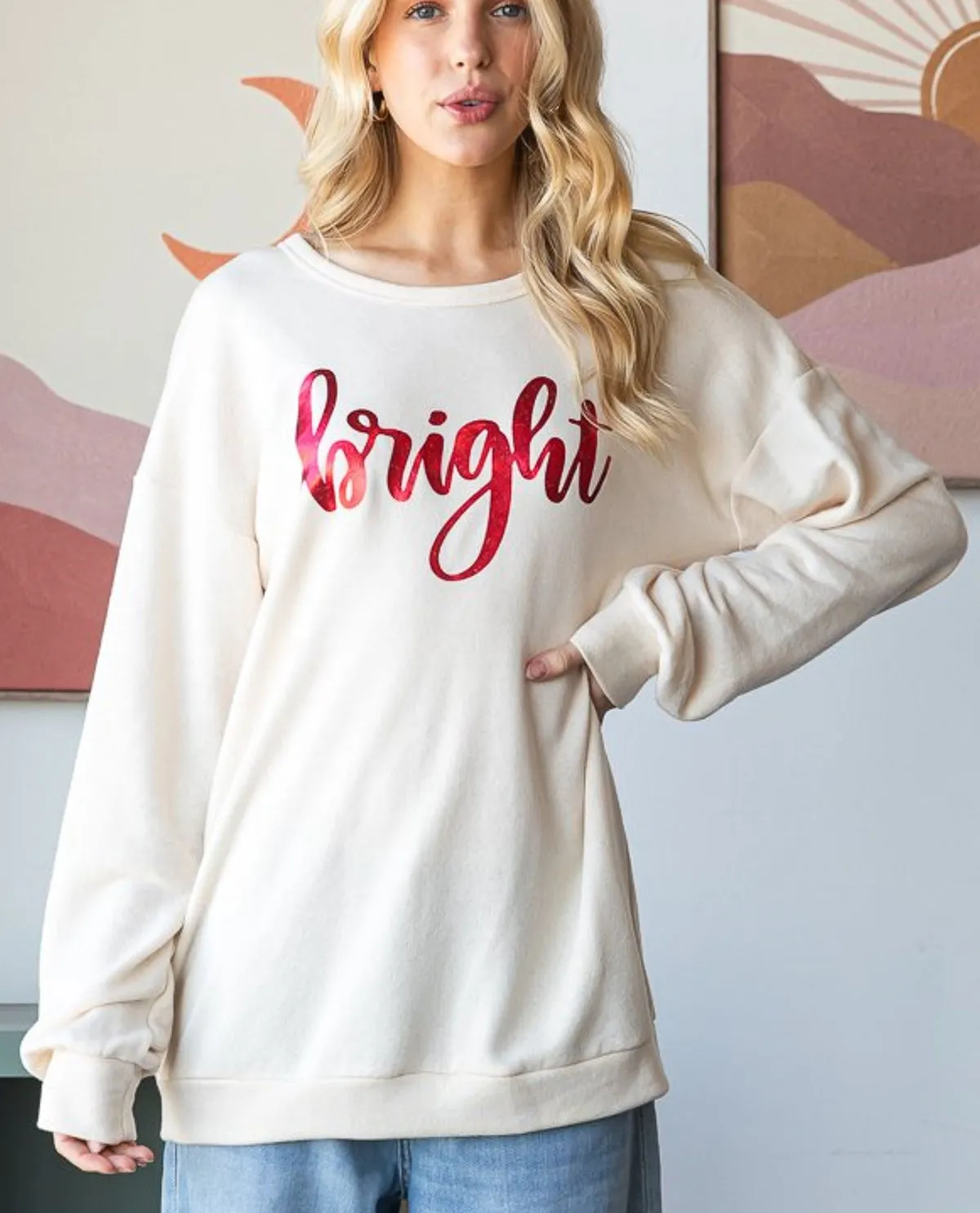 Bright Long Sleeve Tunic Top