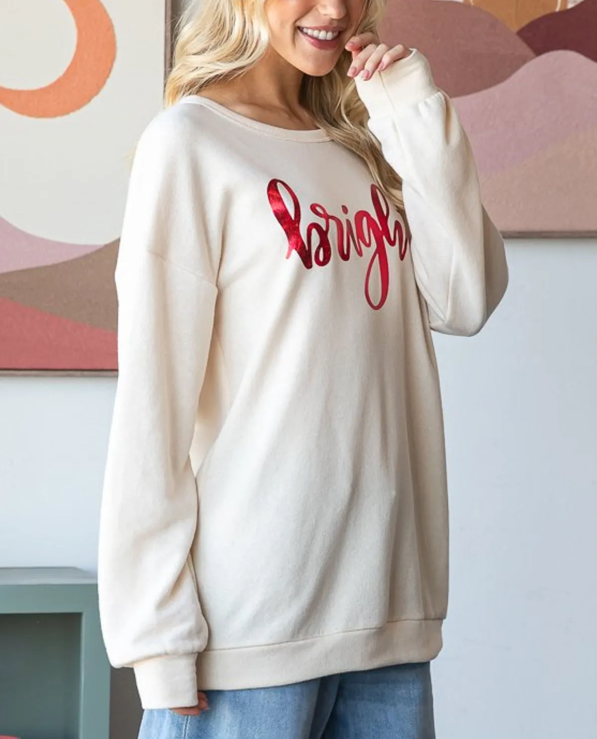 Bright Long Sleeve Tunic Top