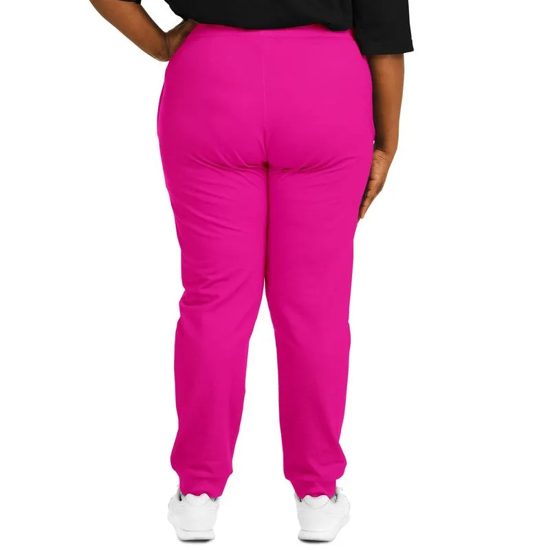 Bright Magenta Joggers | Unisex | with PLUS sizes | Bright Pure Magenta | C0M100Y0K0
