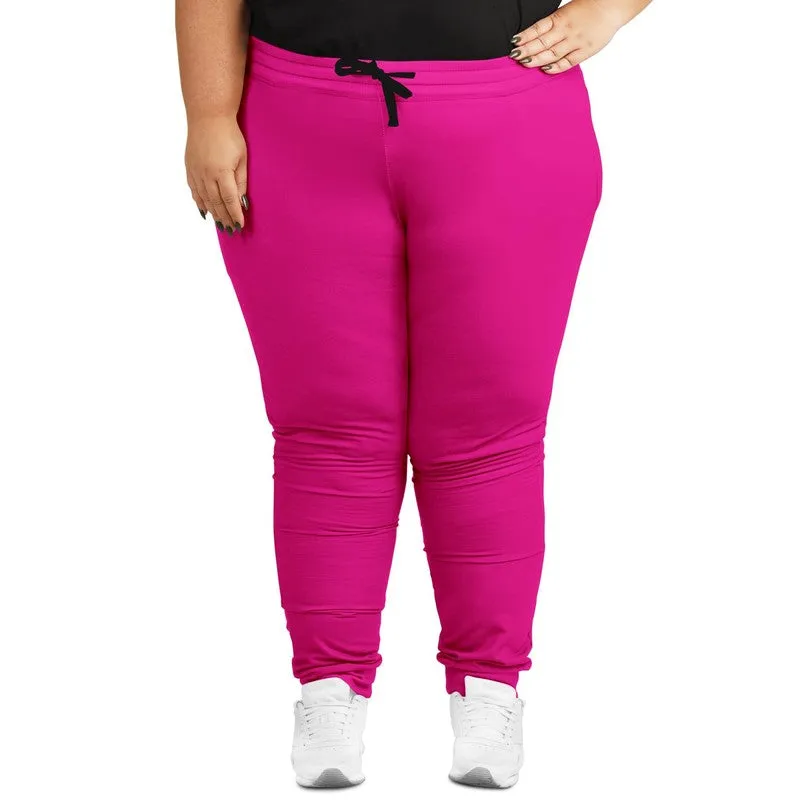 Bright Magenta Joggers | Unisex | with PLUS sizes | Bright Pure Magenta | C0M100Y0K0