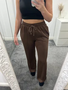 Brown wide leg joggers