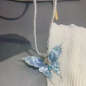 Butterfly of Spiritual Awakenings      Necklace Kawaii Academia Y2K Cottagecore Coquette Fairycore Dollette Princesscore