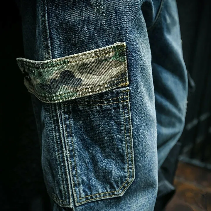 Camouflage Loose Jeans P0029