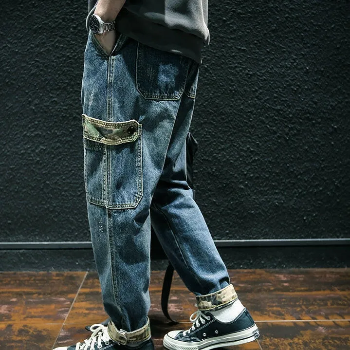 Camouflage Loose Jeans P0029
