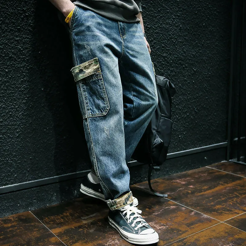Camouflage Loose Jeans P0029