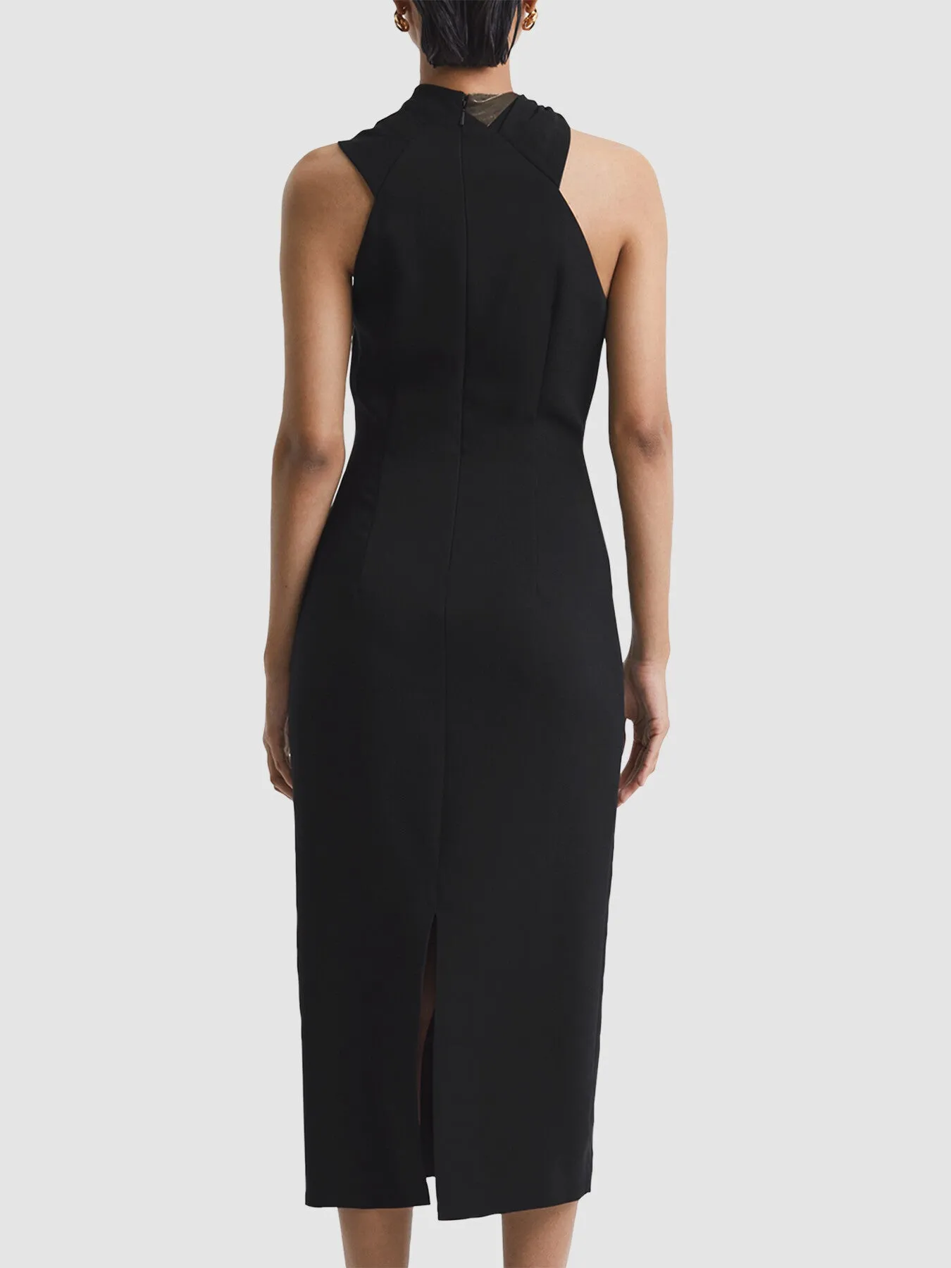 Carla Metallic Stripe Bodycon Midi Dress