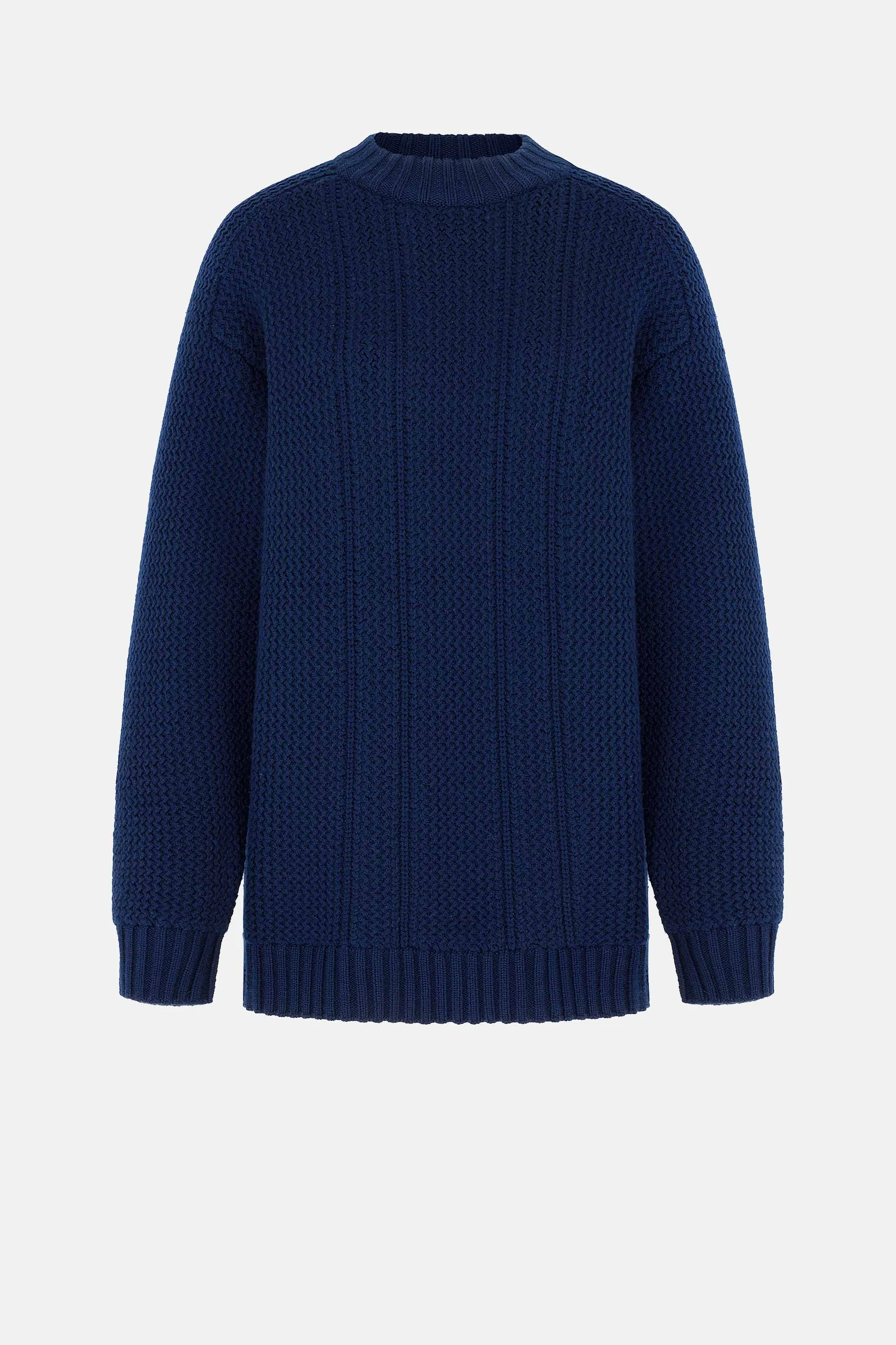 Combey Knit In Navy Cashfeel