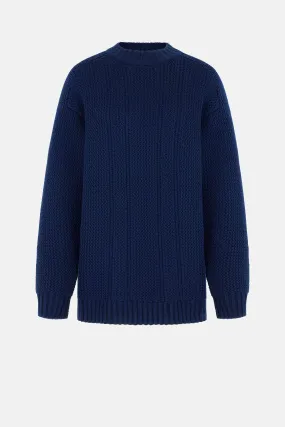 Combey Knit In Navy Cashfeel