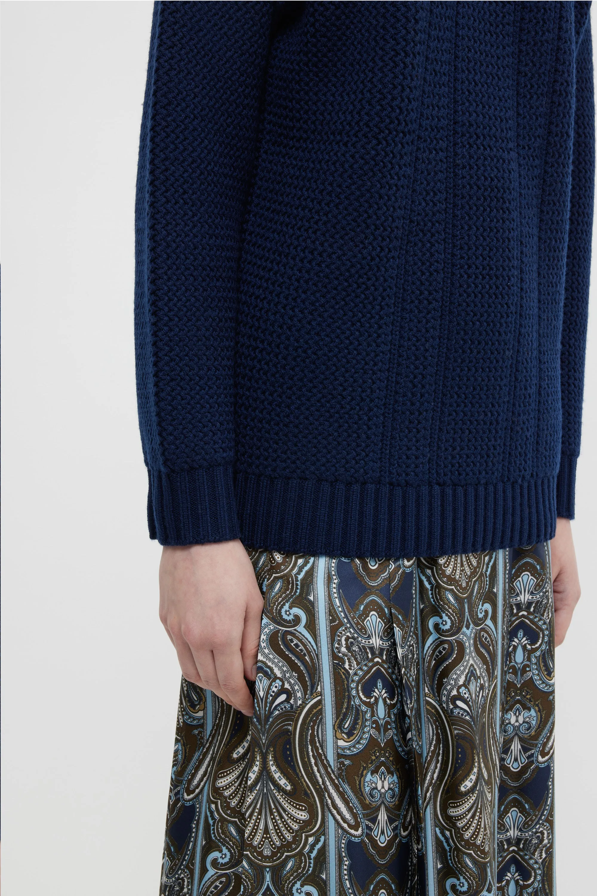 Combey Knit In Navy Cashfeel