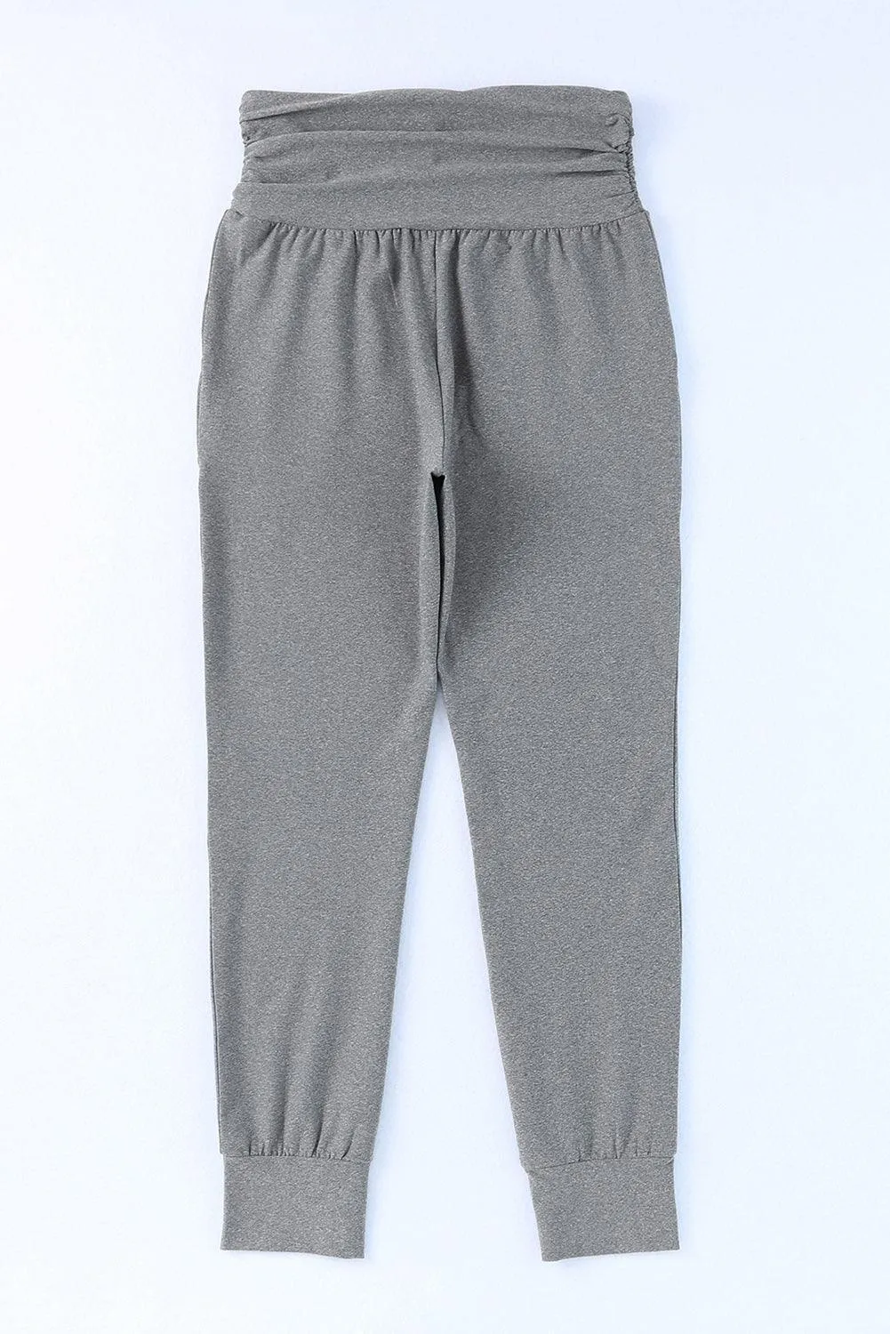 Contented Wide Waistband High Waist Joggers