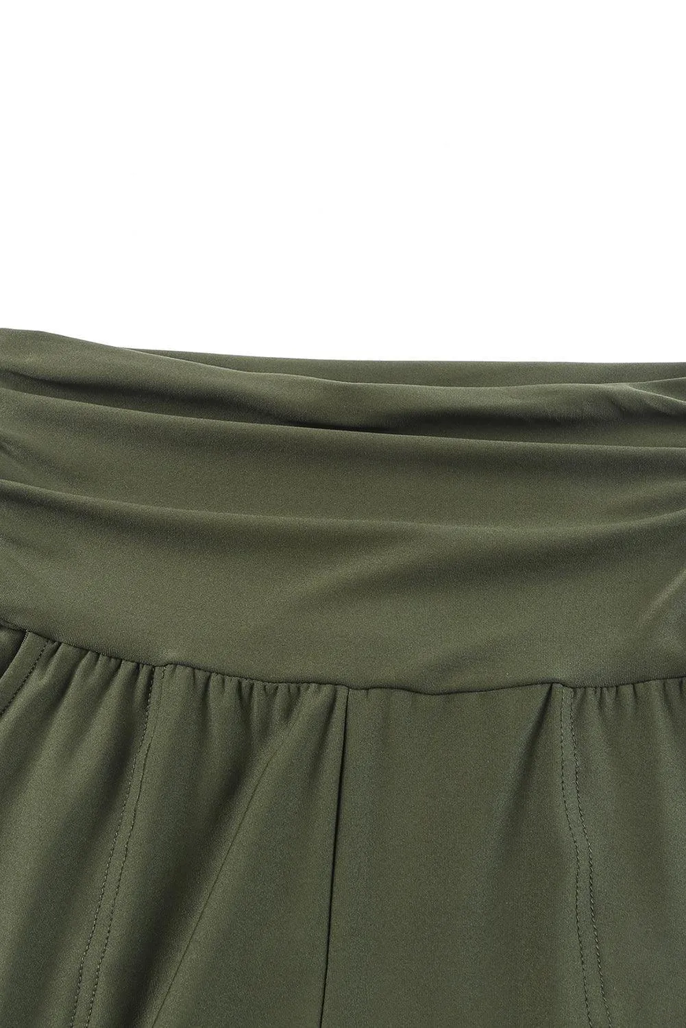 Contented Wide Waistband High Waist Joggers