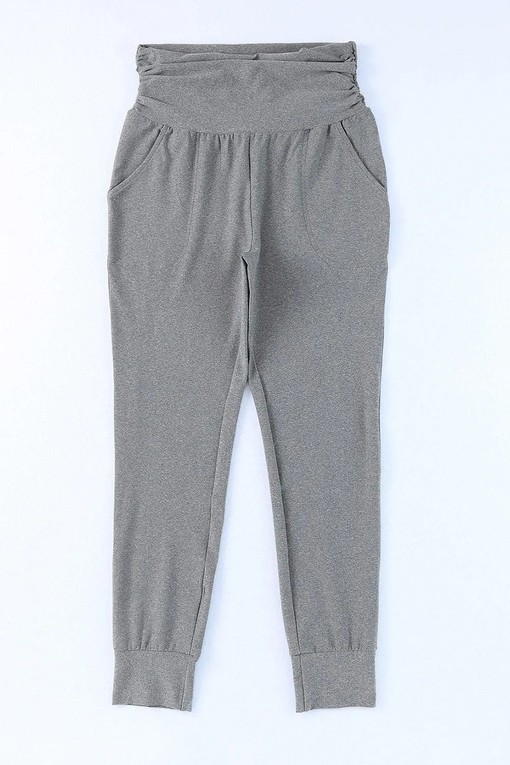 Contented Wide Waistband High Waist Joggers