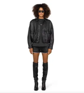 Daisies jacket - black