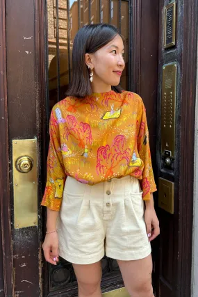 Dauphinette - Floatkerchief Top: Whiskey Business