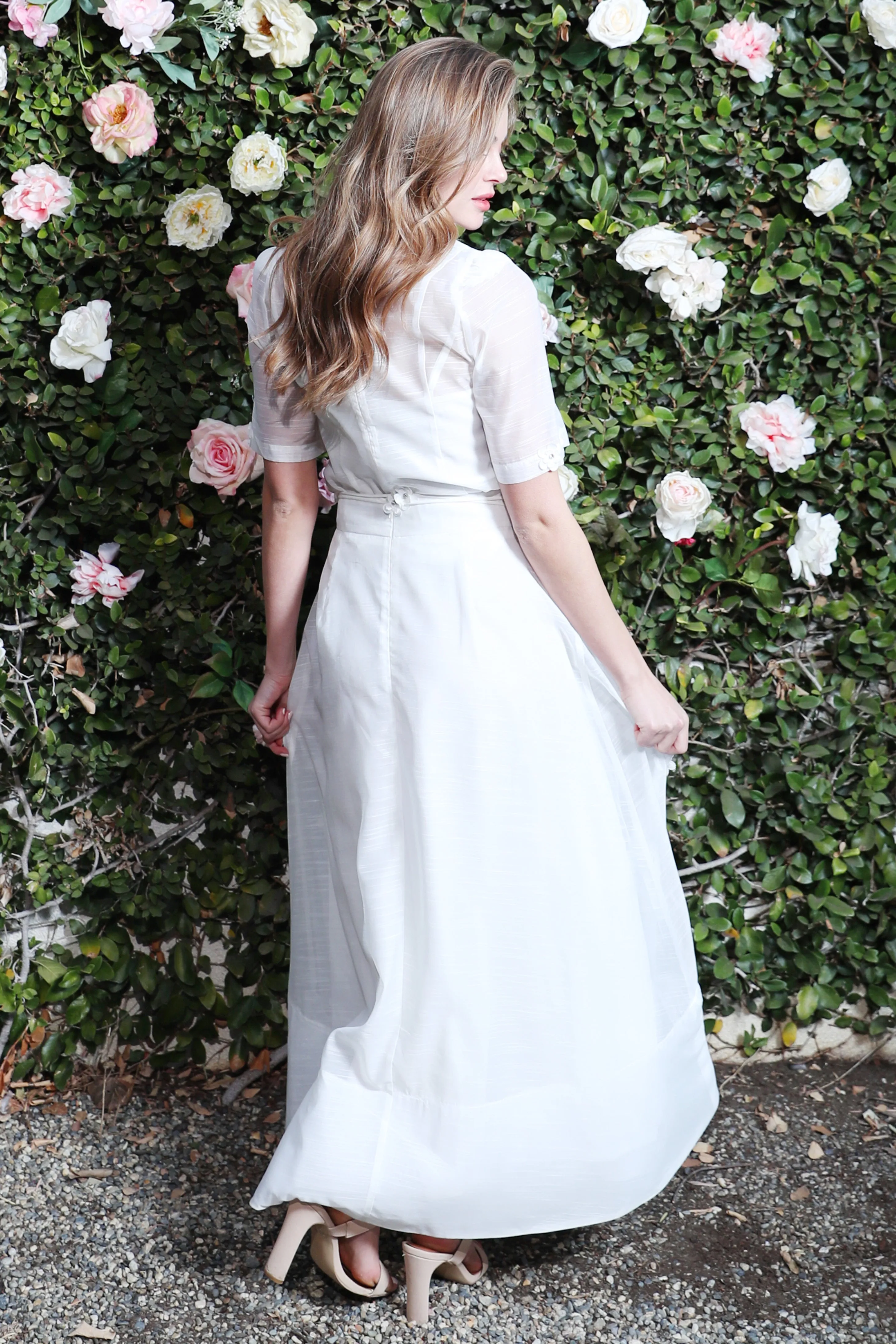 Delicate White Petal Skirt Set