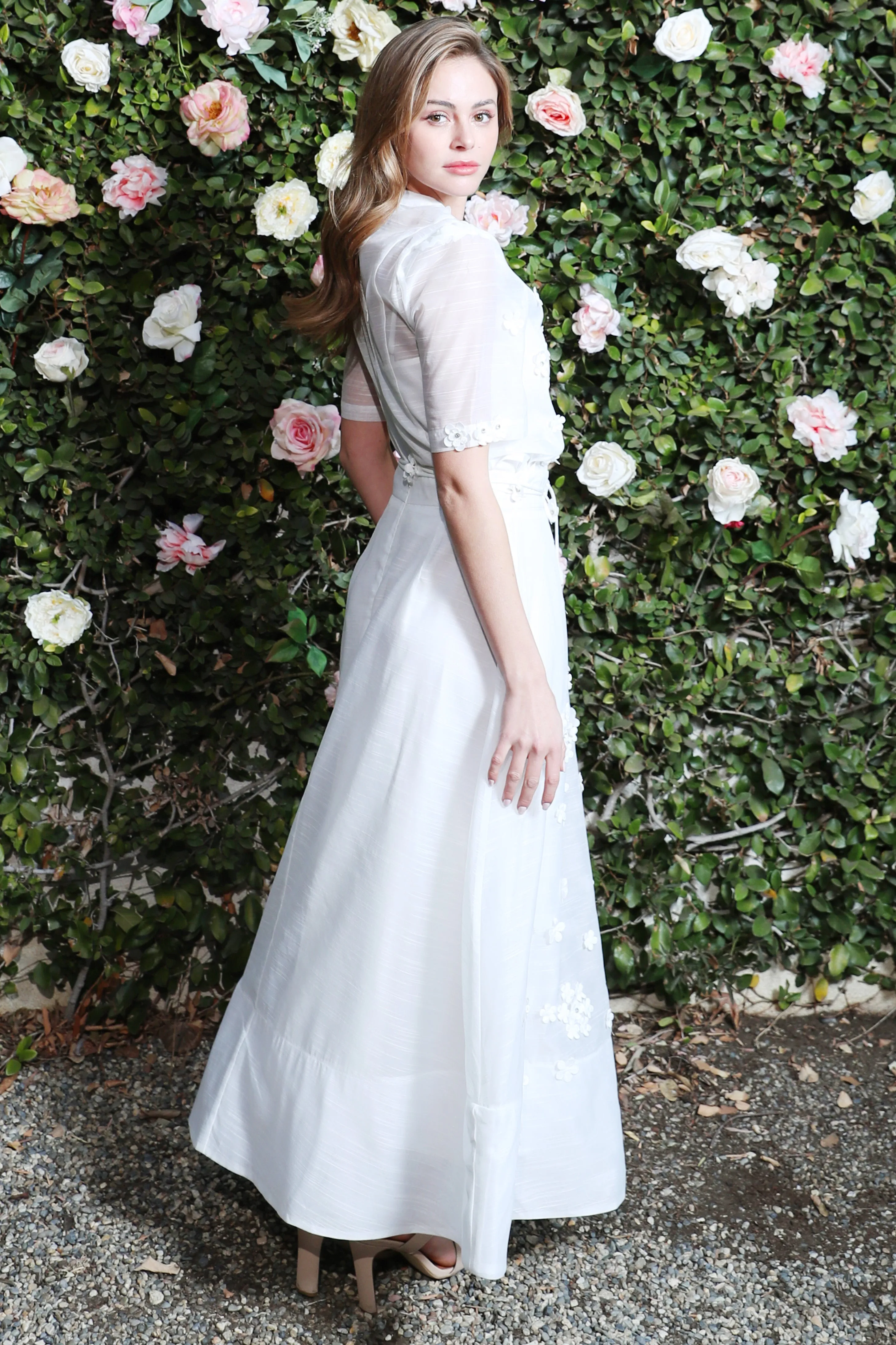 Delicate White Petal Skirt Set