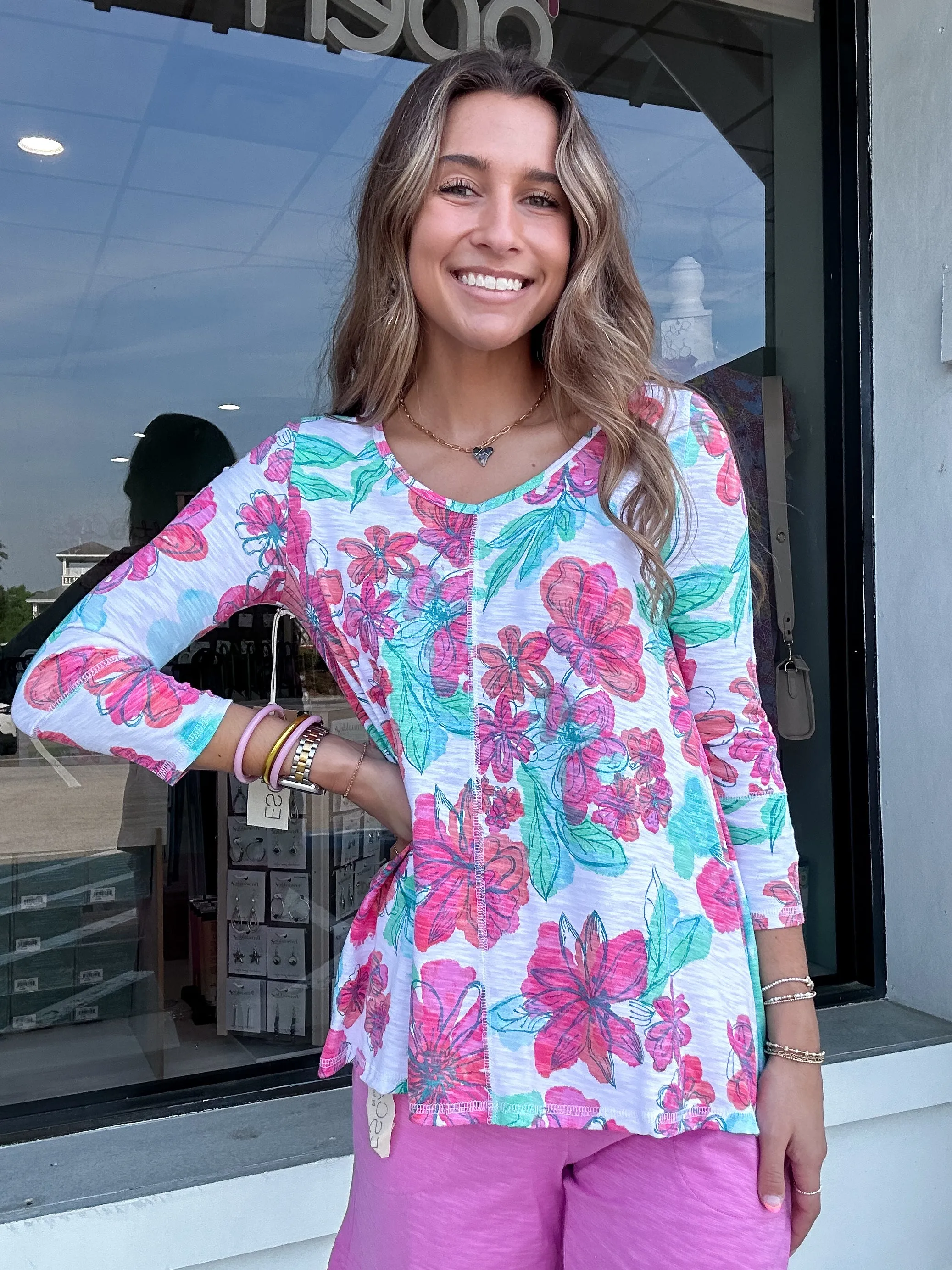 Escape by Habitat Sketch Floral Tunic