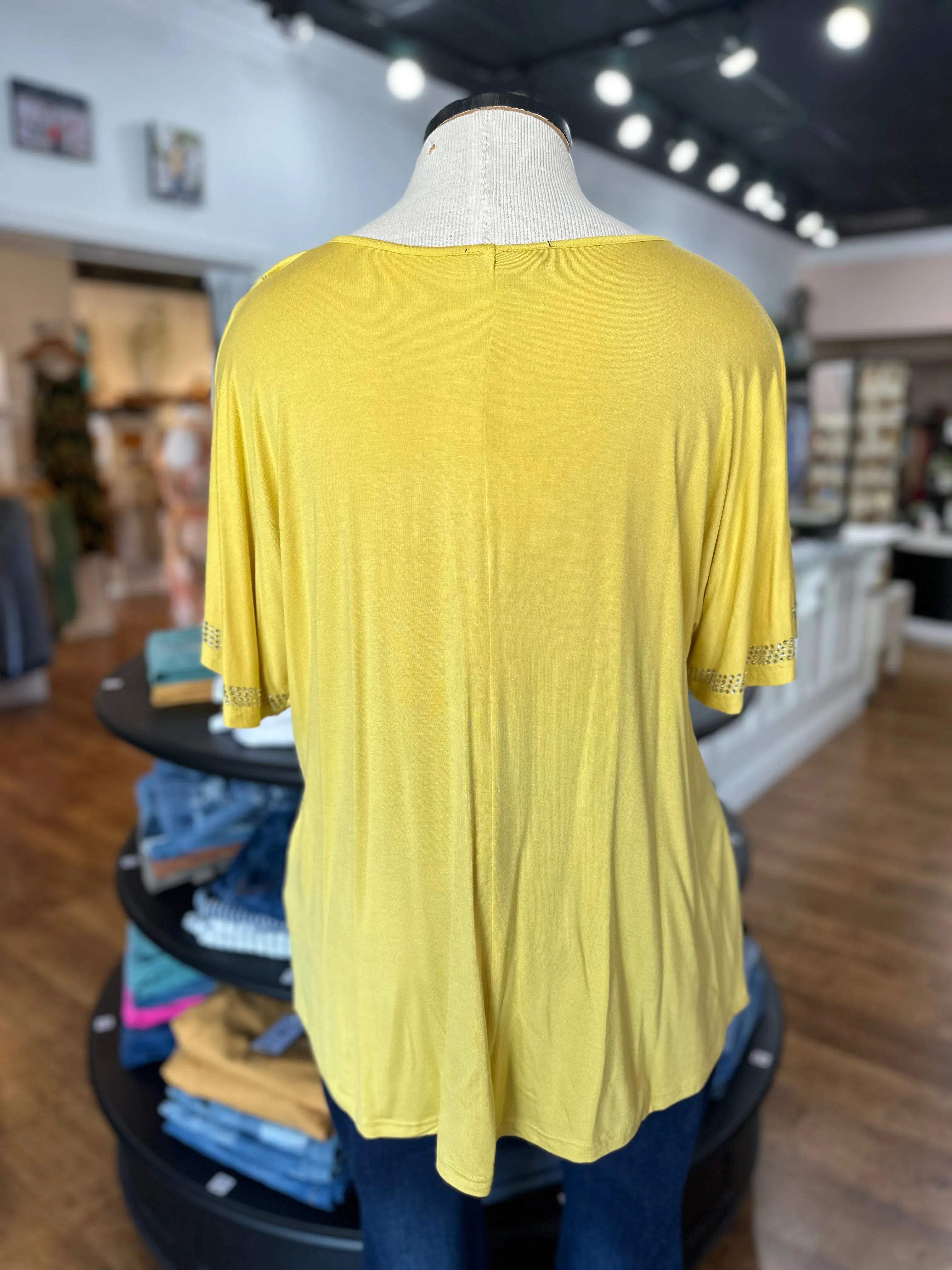 Feeling Bright Rhinestone Top