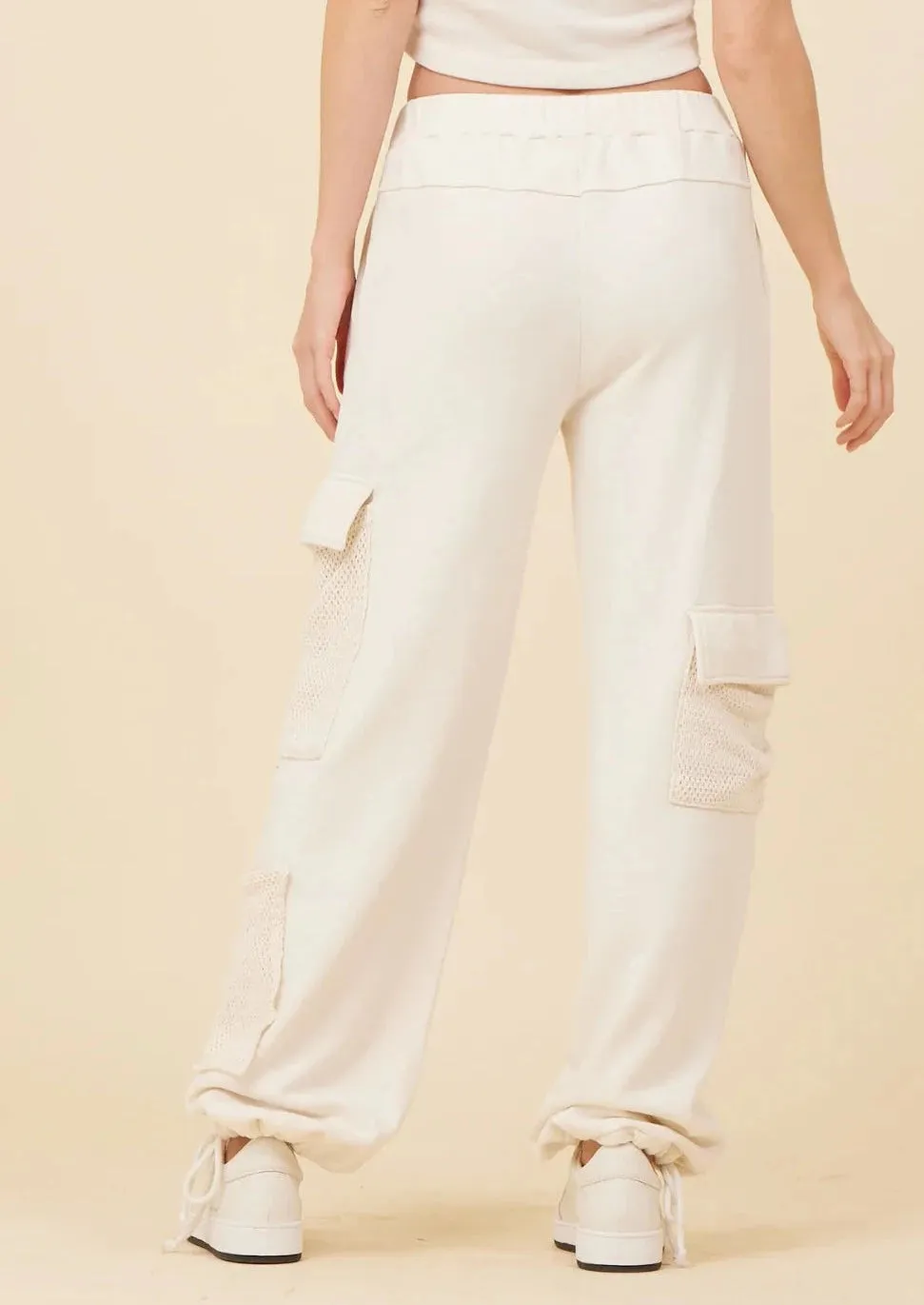 french terry   mesh cargo jogger