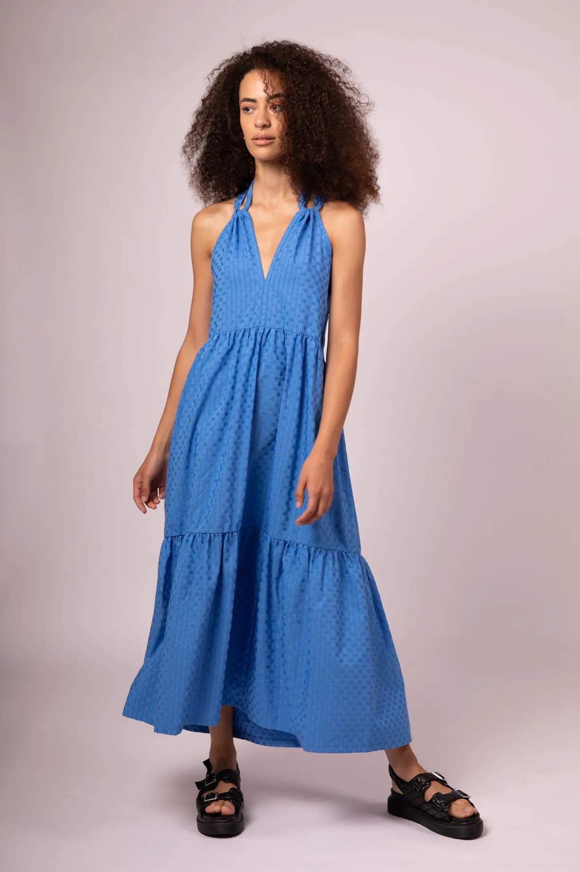 FREYA MAXI DRESS BLUE