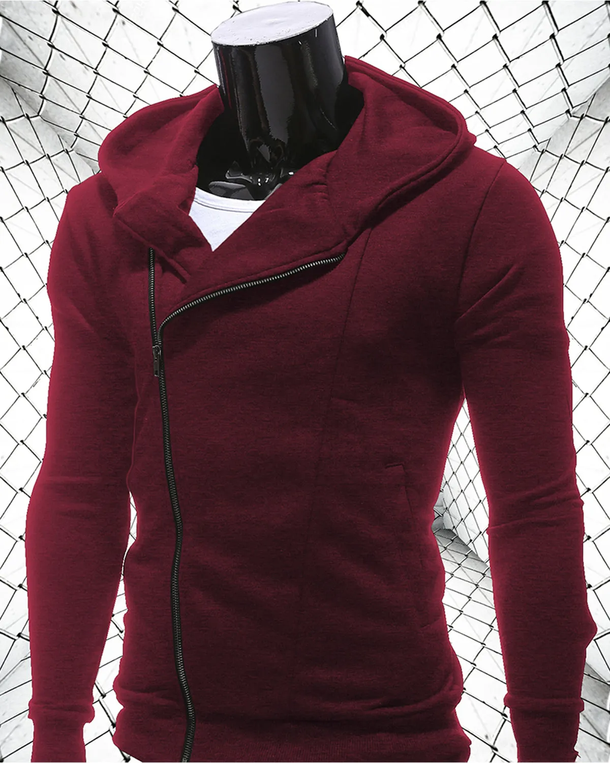 Full Sleeve Assassin Maroon Men Casual Jacket