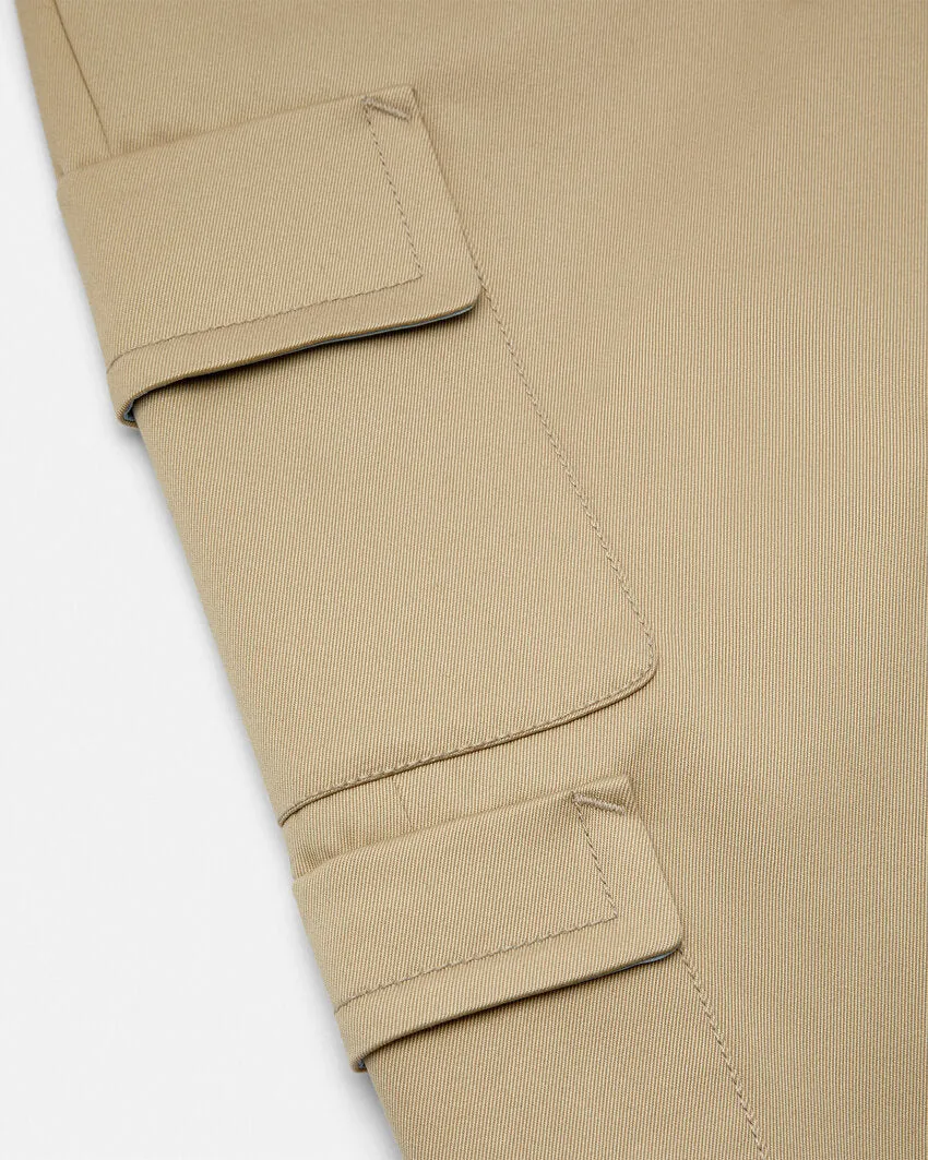 Gabardine Kids Cargo Trousers