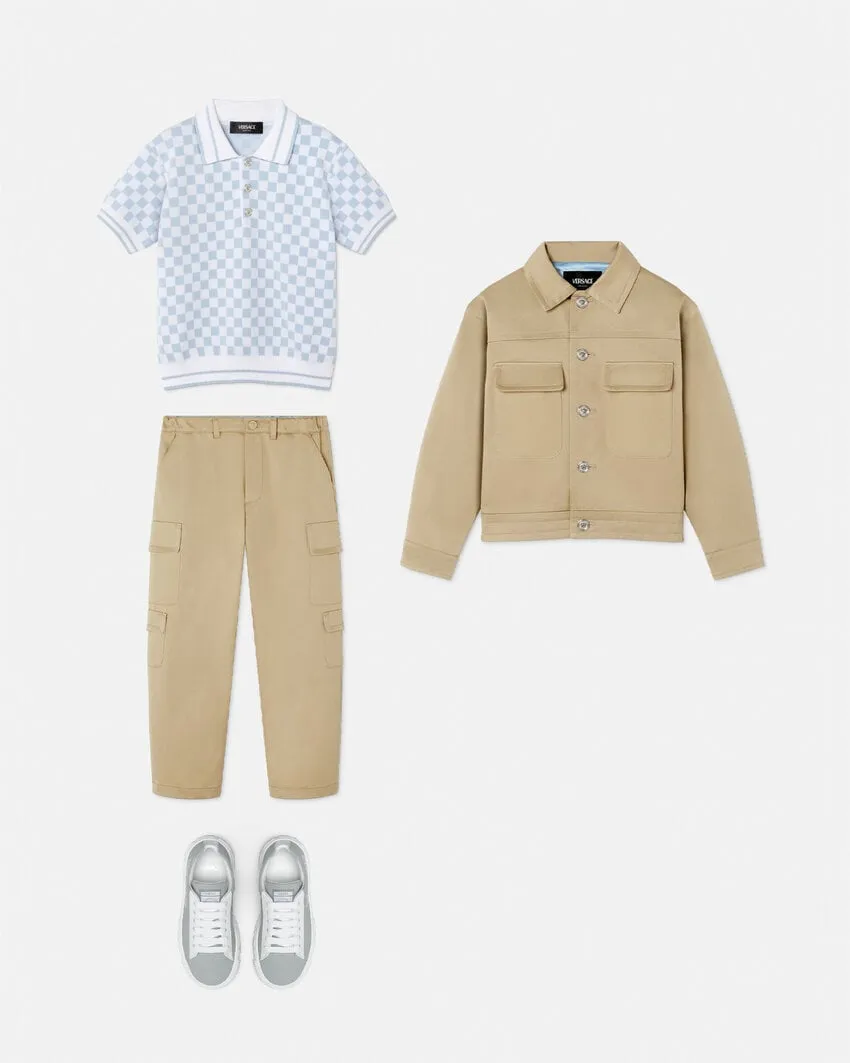 Gabardine Kids Cargo Trousers