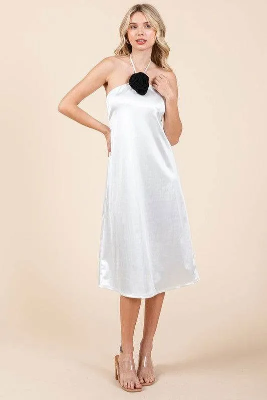 Geegee Plus Satin Slip Dress