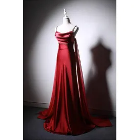Gothic Burgundy Slip Formal Dress With Corset Plus Size