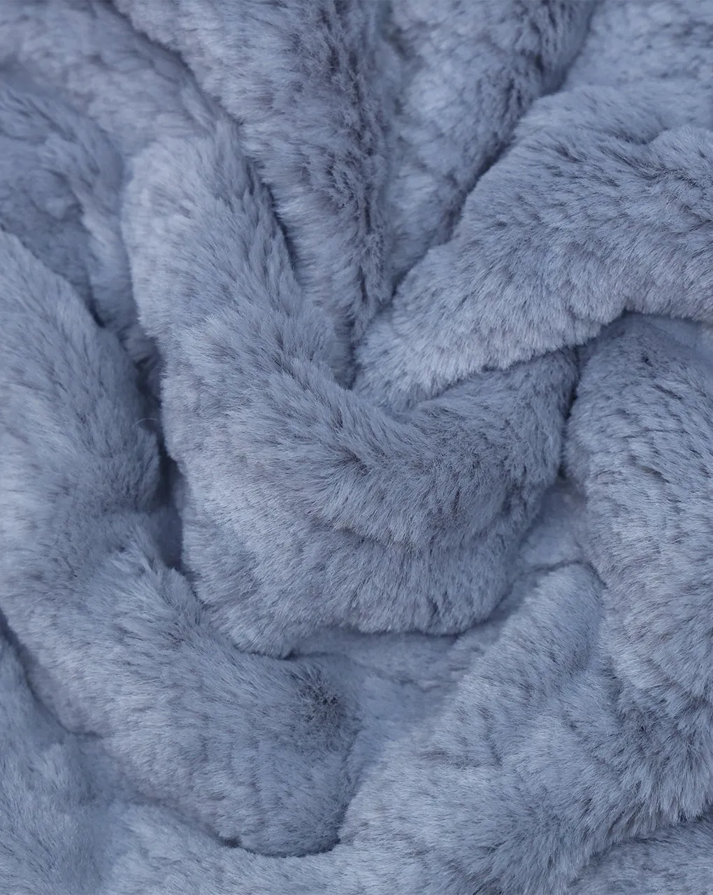 GREY ARTIFICIAL FUR FABRIC
