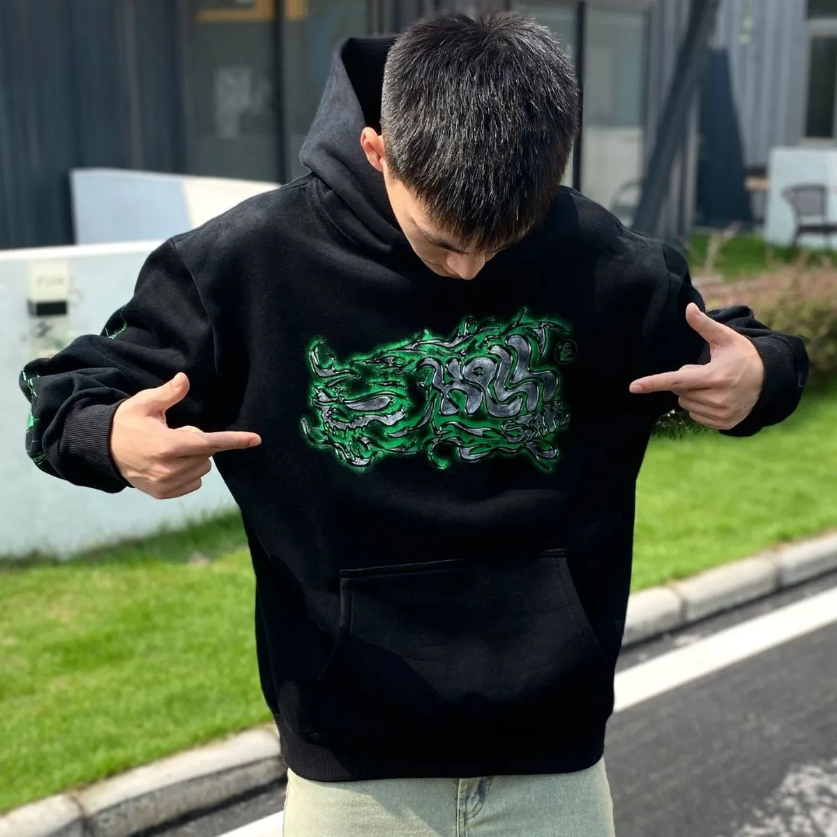Hellstar Hoodie Graffiti Creative Printing Hip Hop