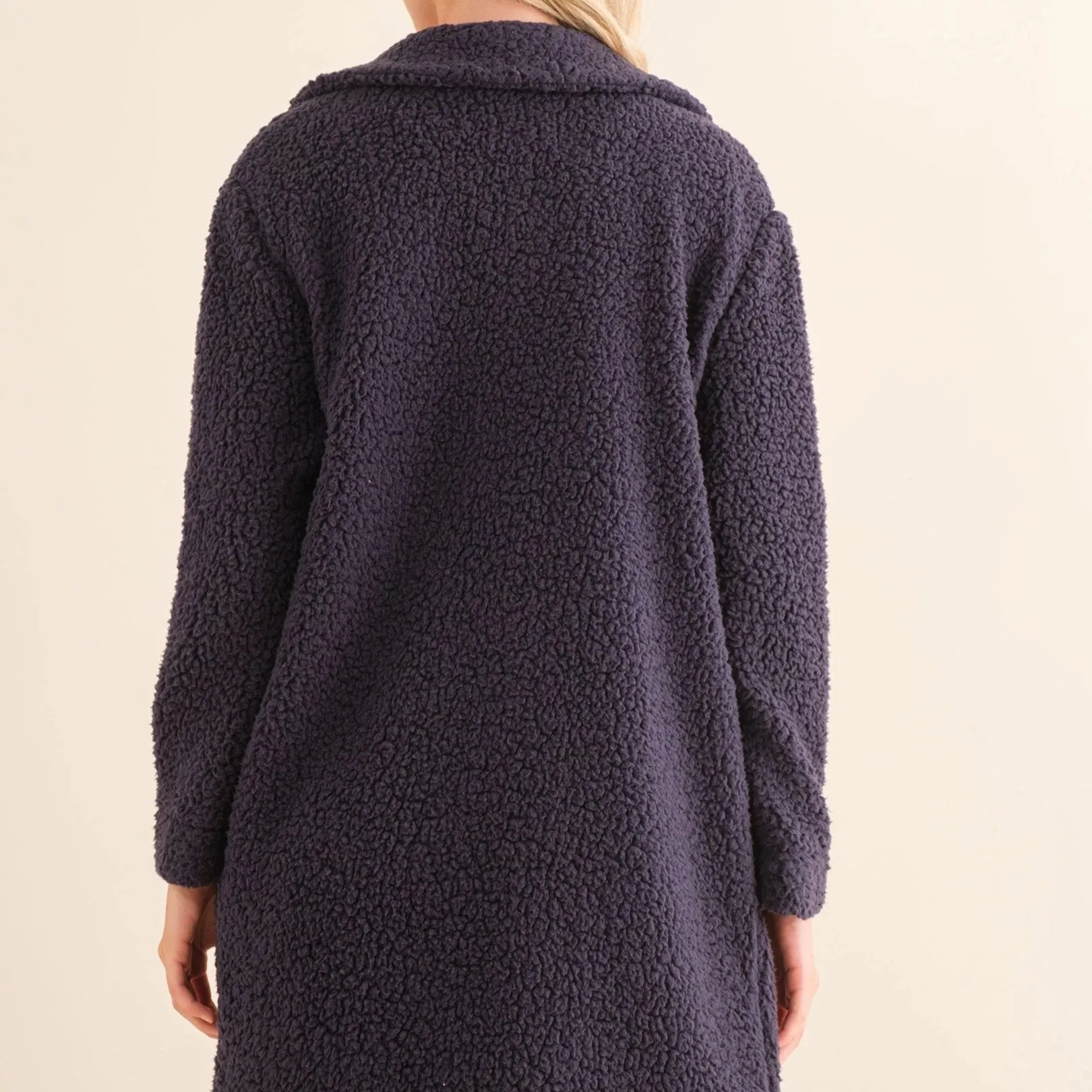 High Pile Fleece Button Down Coat