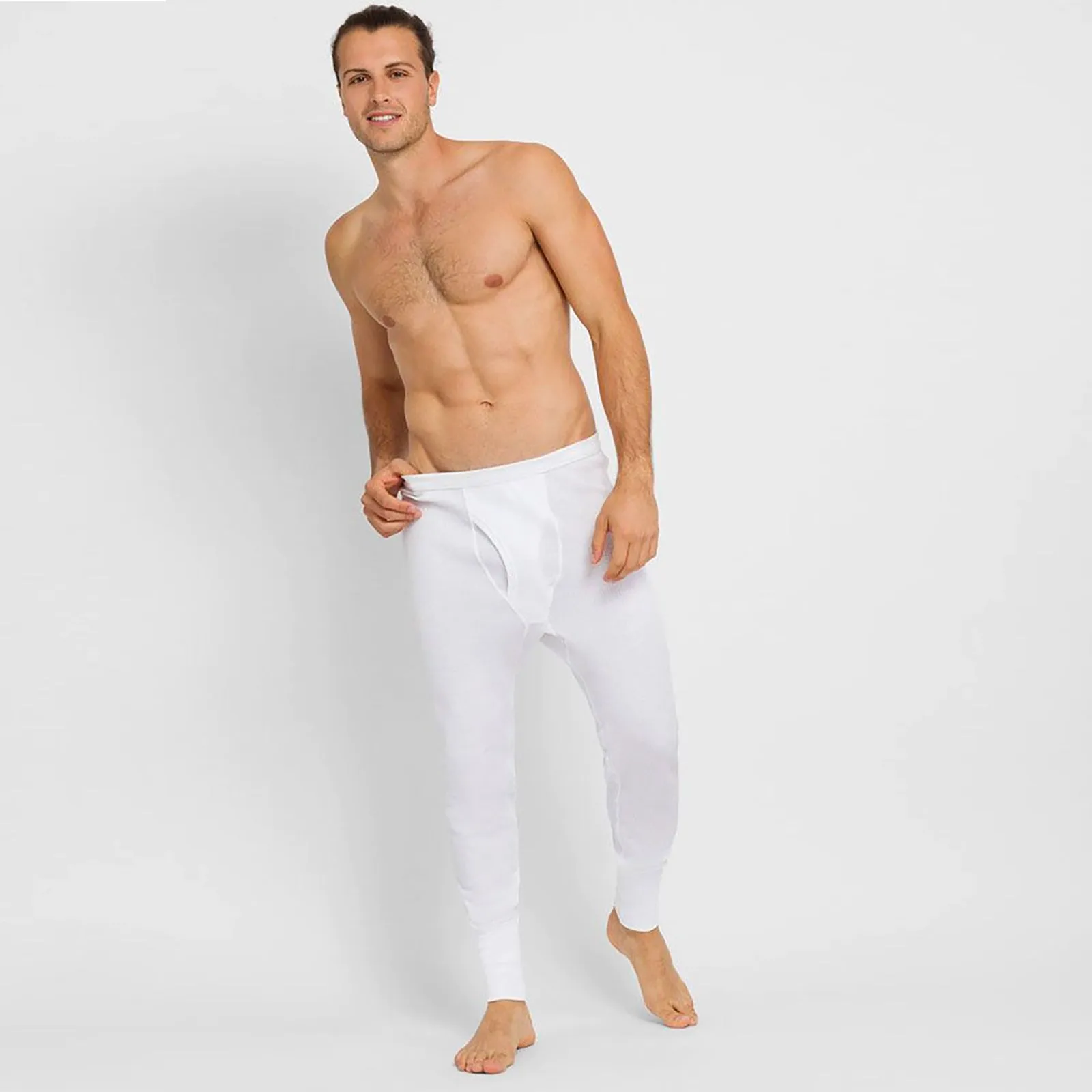 Holeproof Aircel Thermal Mens Long Johns Warm Pants Underwear White MYPY1A Waffle Knit Base Layer