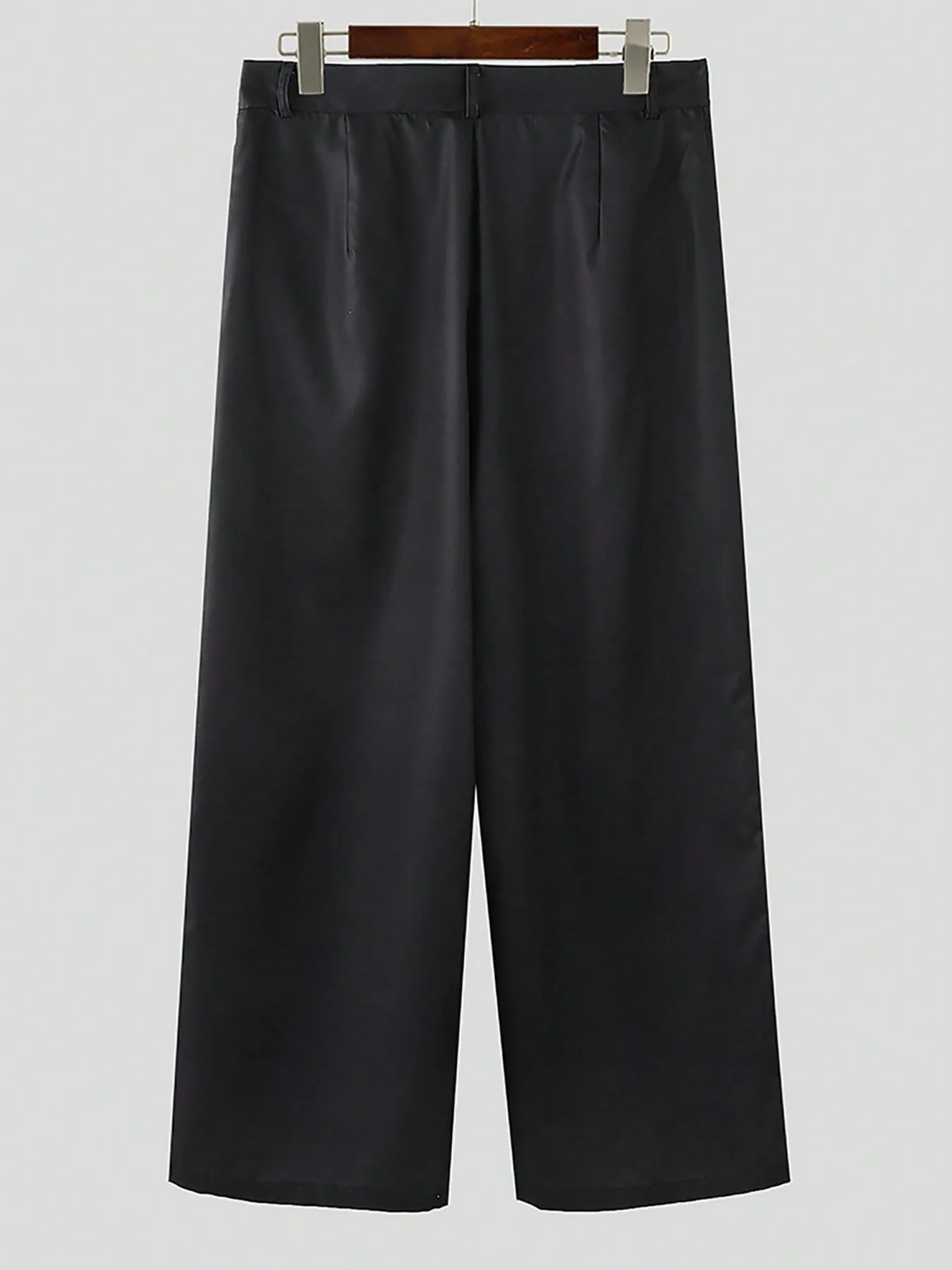 INCERUN Fashion Mens Zipper Street Hippie Loose Wide Leg Trousers Holiday Casual Culotte Bottoms Palazzo Long Pants