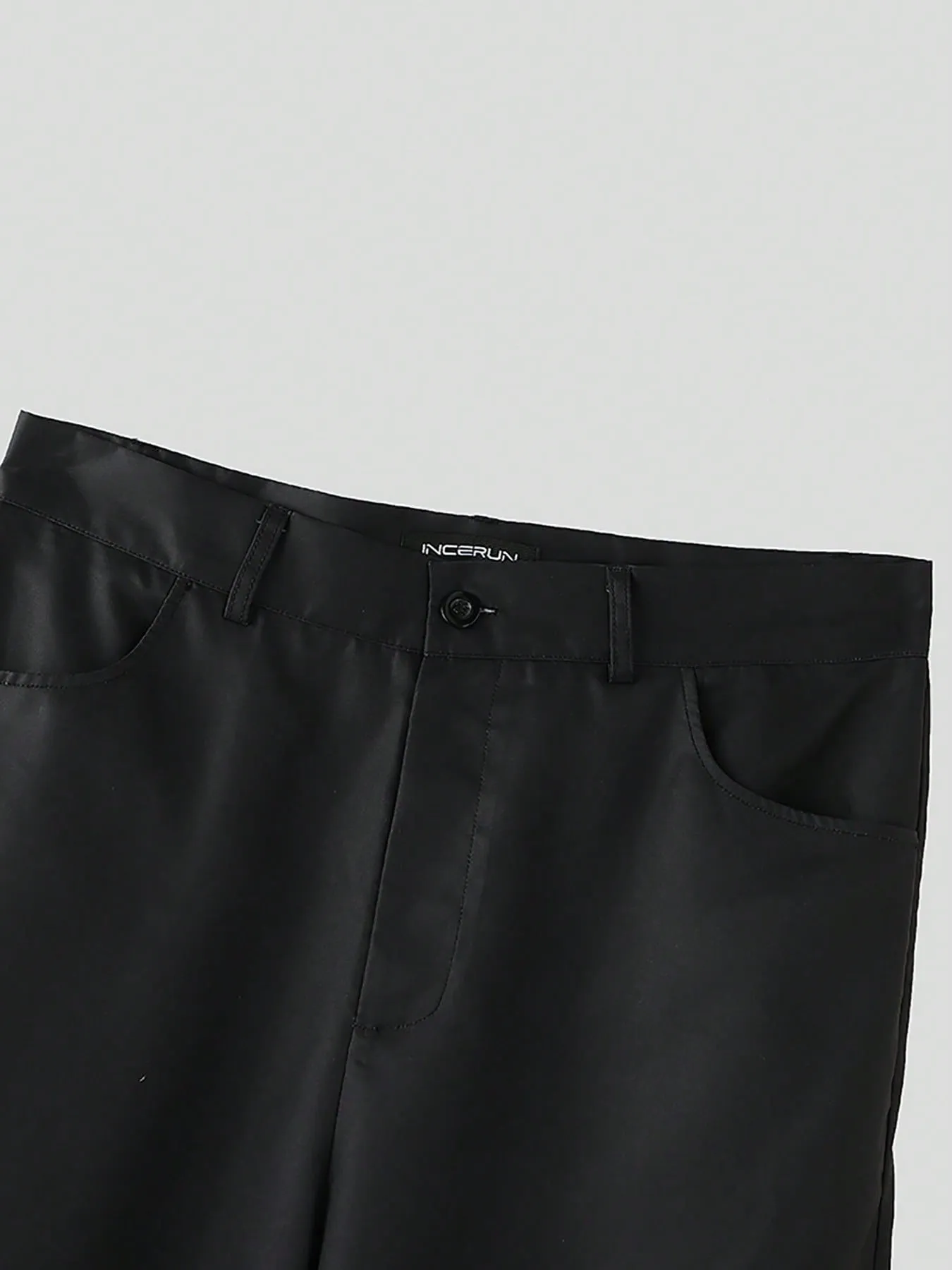 INCERUN Fashion Mens Zipper Street Hippie Loose Wide Leg Trousers Holiday Casual Culotte Bottoms Palazzo Long Pants
